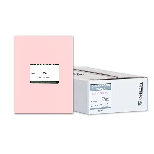 Pure Image Synthetic Cleanroom Paper, 8.5x11, Pink 22lb, 250 sheets /ream, 10 reams p/PK, Pure Image, Mfr#: LCIK 2018C
